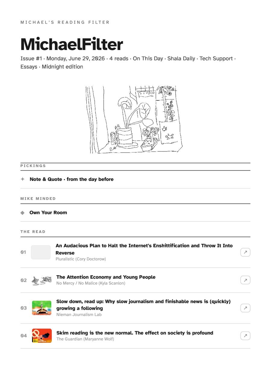 MichaelFilter issue #1 cover